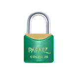 Cadeado com Chave 25mm Latão Verde Color Line Saco Plástico