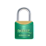Cadeado com Chave 30mm Latão Verde Color Line Saco Plástico