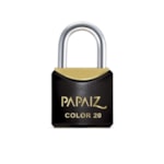 Cadeado com Chave Cr20 Latão Preto Color Line Papaiz