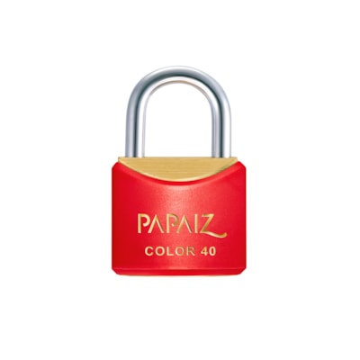Cadeado com Chave CR40 KA2 Vermelho Color Line  Mesmo Segredo Papaiz
