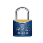 Cadeado com Chave Cr40 Latão Azul Color Line Saco Plástico