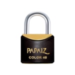 Cadeado com Chave Cr40 Latão Preto Color Line Saco Plástico