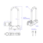 Cadeado Trava Tipo U-Lock UL 10/285 para Bicicleta e Motocicleta Papaiz