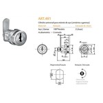 Cilindro Universal para Móveis de Aço Niquelado ART 481 sem Lingueta Cromo Papaiz