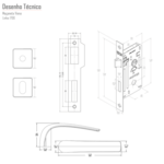 Conjunto De Fechadura Banheiro 1700 Viena Cromado - Silvana