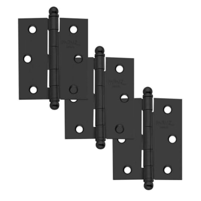 Dobradiça 1296 1 Preto 3 1/2 x 3 Blister