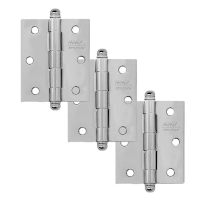 Dobradiça 1296 3 Cromado A 3 x 2 1/2 Blister