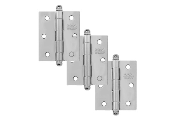 Dobradiça 1296 3 Cromado A 3 x 2 1/2 Blister
