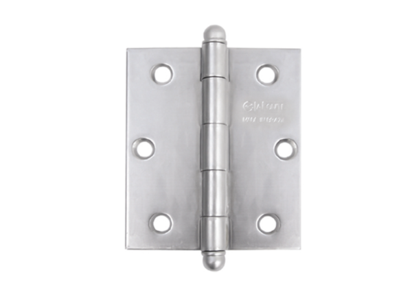 Dobradiça  1500 3.5x3 aço  com parafuso  Cromado Acetinado Blister