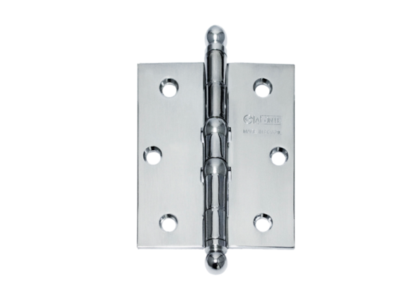 Dobradiça 500 Com Anéis - 3.5 x 3 com Parafusos Aço Cromado
