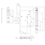 Fechadura 1422 Interna 55mm Cromado