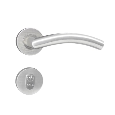 Fechadura de Inox Porta Entrada Cromo Acetinado 55mm MI890 Collina Papaiz