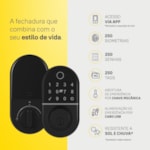 Fechadura Digital Compact Rolete com Biometria e Senha| Yale