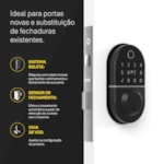 Fechadura Digital Compact Rolete com Biometria e Senha| Yale