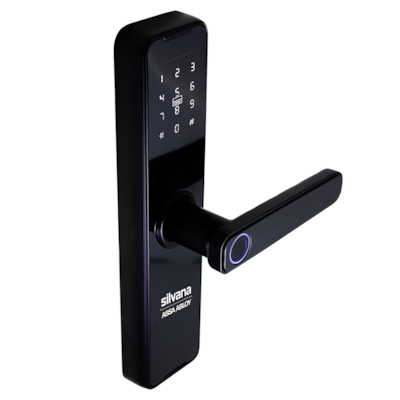 Fechadura Digital Silvana Smart Lock SDD300 Embutir Preta