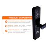 Fechadura Digital Silvana Smart Lock SDD300 Embutir Preta