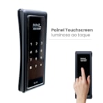 Fechadura Digital SL140 Smart Lock De Sobrepor Papaiz Preta Fosca