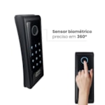 Fechadura Digital SL140B Com Biometria De Sobrepor Preta Fosca