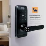 Fechadura Digital Smart Lock SL205 Abertura Aplicativo Biometria Senha Cartão e Chave