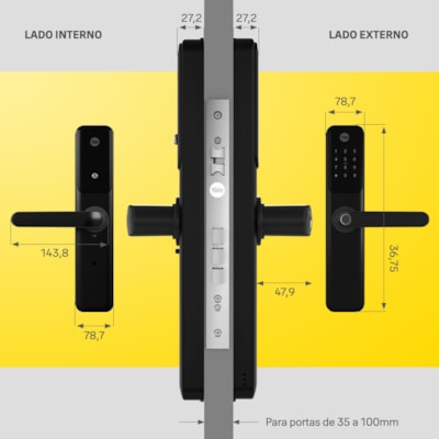 Fechadura Digital YDM 60 com Biometria e Senha| Yale
