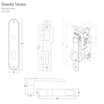 Fechadura Externa 1300 Verona Cromado - Silvana