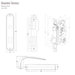 Fechadura Externa 1300 Viena Cromado - Silvana