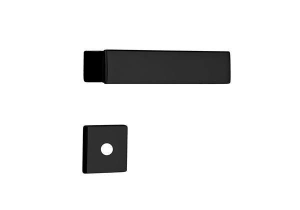 Fechadura para Porta de Banheiro Preto Fosco 55mm com Roseta MZ530 Design Papaiz