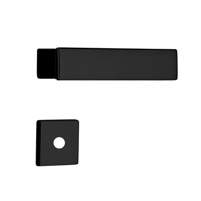 Fechadura para Porta de Banheiro Preto Fosco 55mm com Roseta MZ530 Design Papaiz