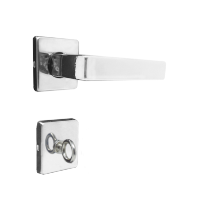 Fechadura Porta de Banheiro Cromada 40mm MZ560 Fit Papaiz