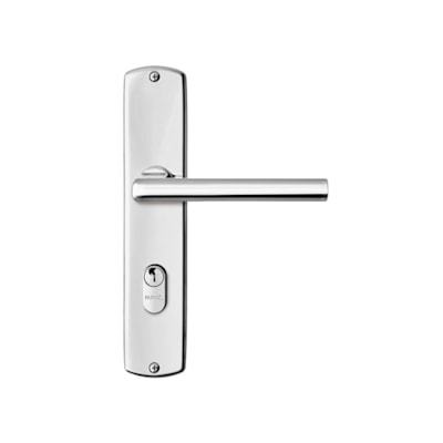 Fechadura Porta Externa MZ180 40mm Cromada com Espelho