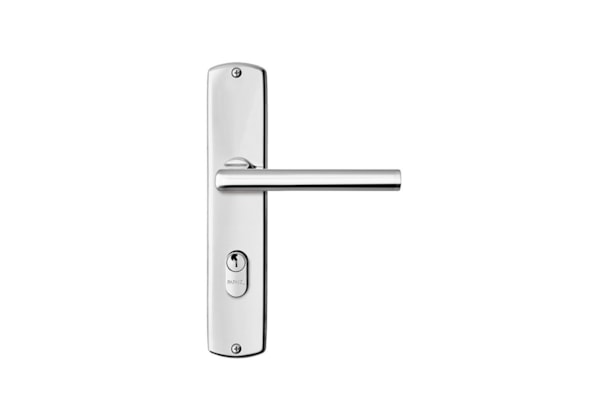 Fechadura Porta Externa MZ180 40mm Cromada com Espelho