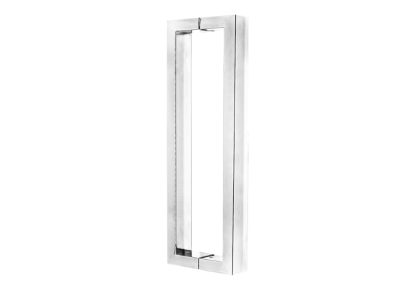 Puxador Retangular 1000mm 40x20 Inox Polido - Silvana 2Pçs